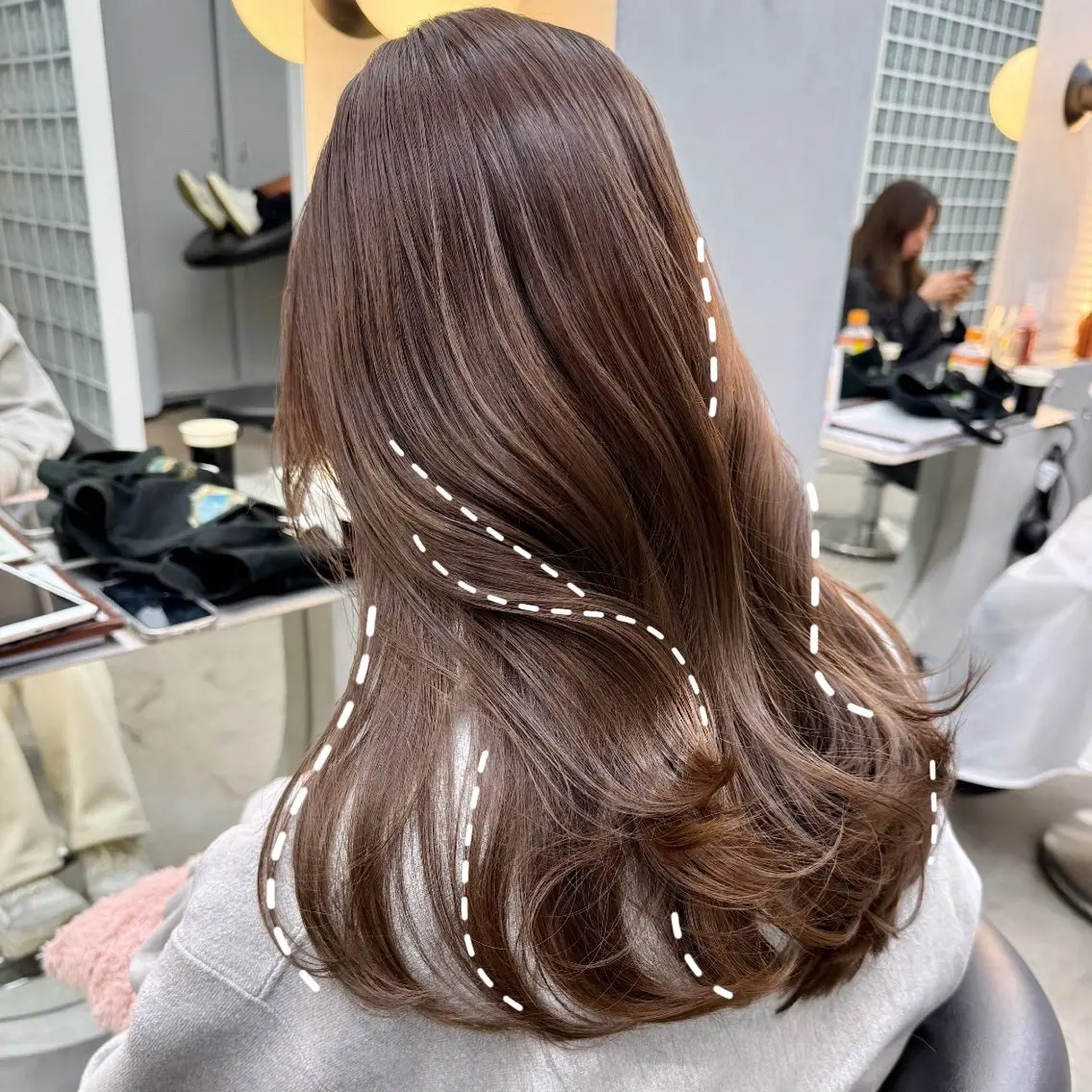 ロング カット ヘアカラー トリートメント レイヤー/艶髪 縮毛矯正🌱  赤石のヘアスタイル