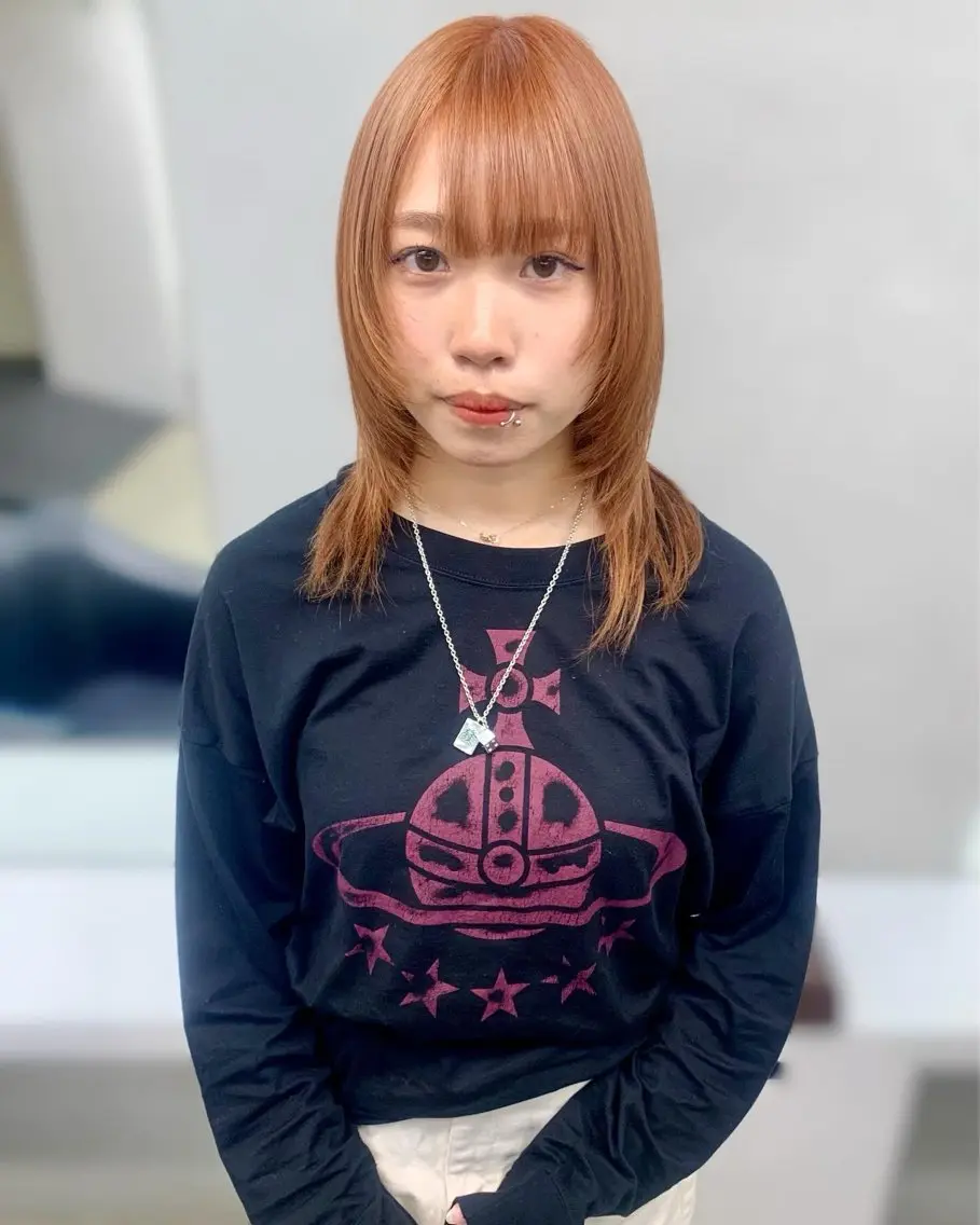 ミディアム カラー ヘアアレンジ ヘアカラー トリートメント 個性爆弾💣 ダブルカラー/ゆかのヘアスタイル