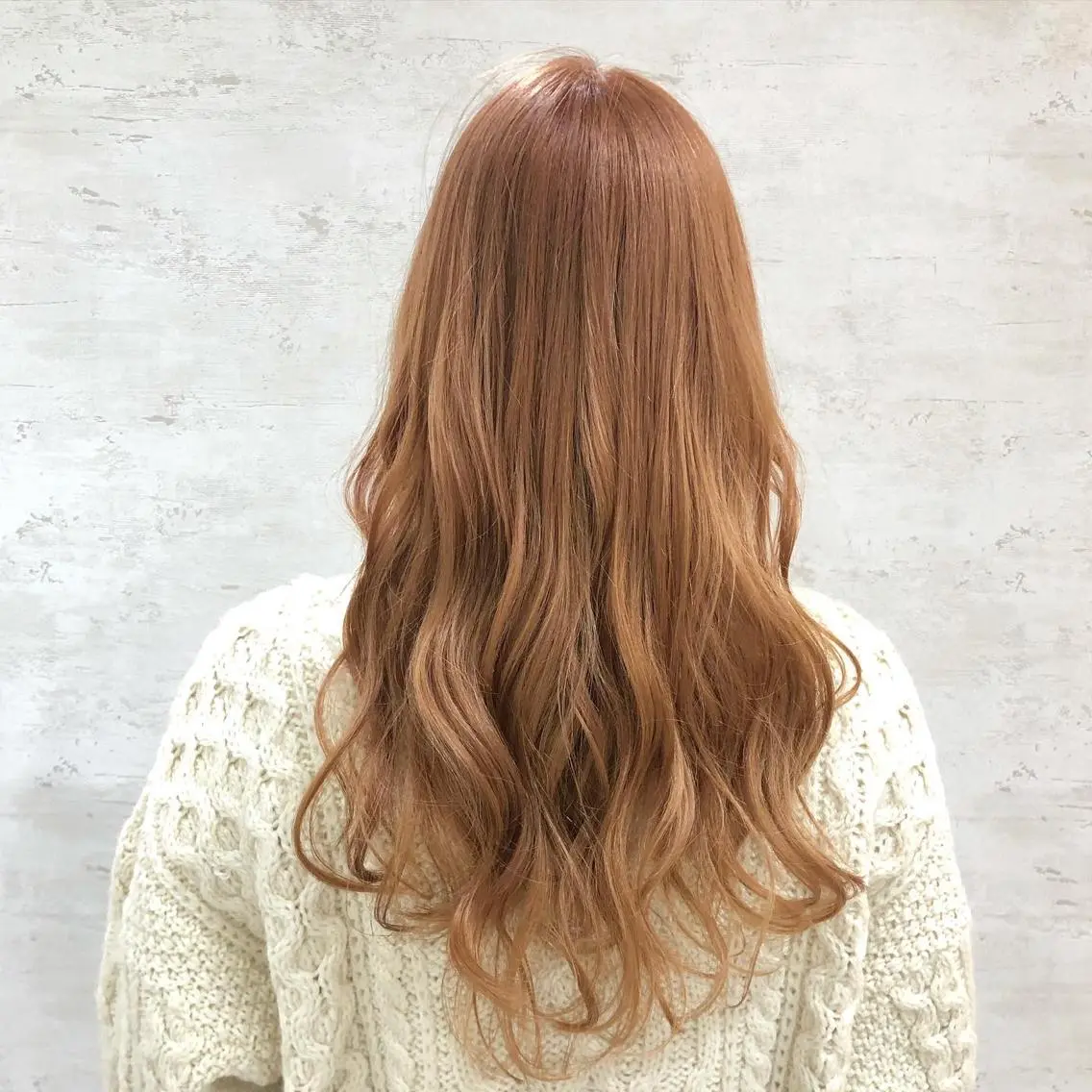 ロング カラー ベージュカラー オレンジ オレンジベージュ 武田 和子のヘアスタイル