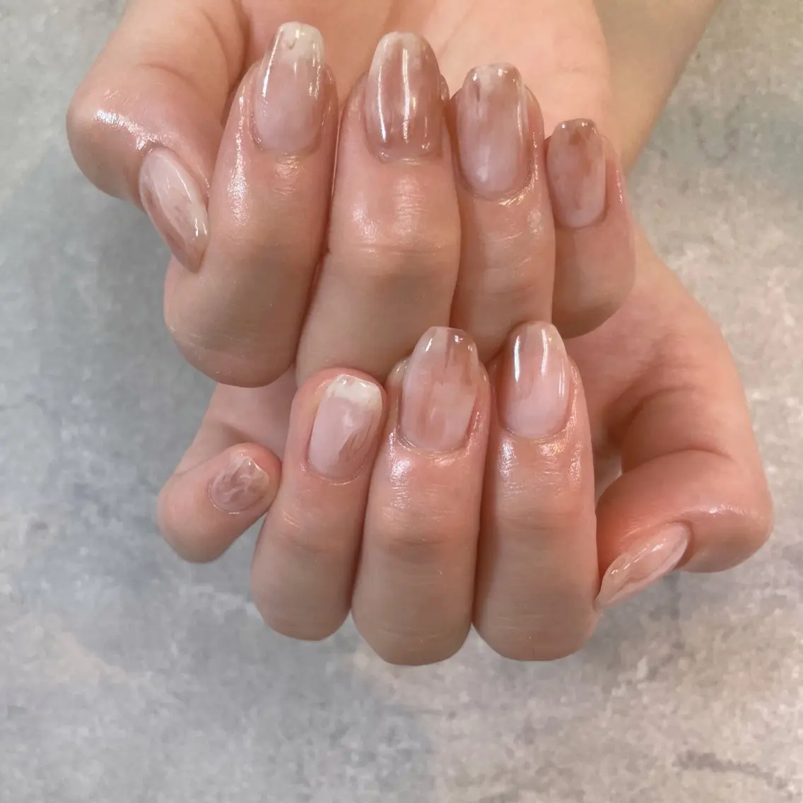 ネイル ニュアンスネイル ハンドネイル foglia❁. ⌇imamuraのネイルデザイン