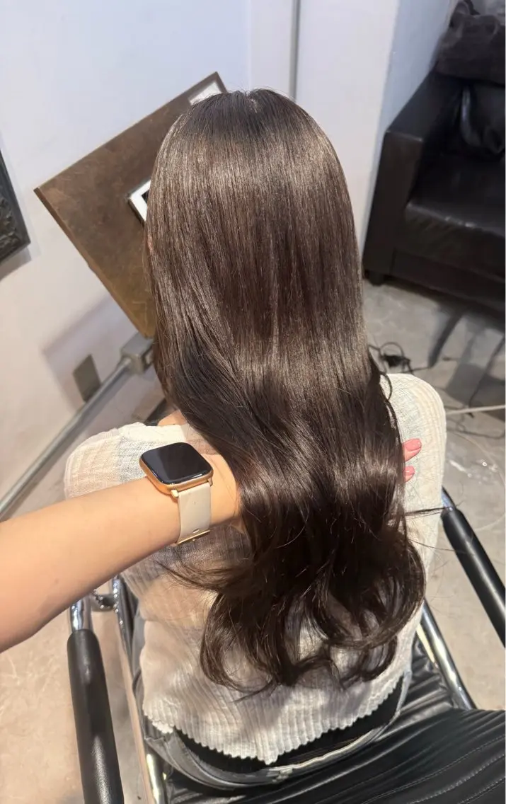 ロング カラー ブリーチ ダブルカラー グレージュ ブリーチなしカラー 透明感カラー/ 池袋/nana 🩰のヘアスタイル