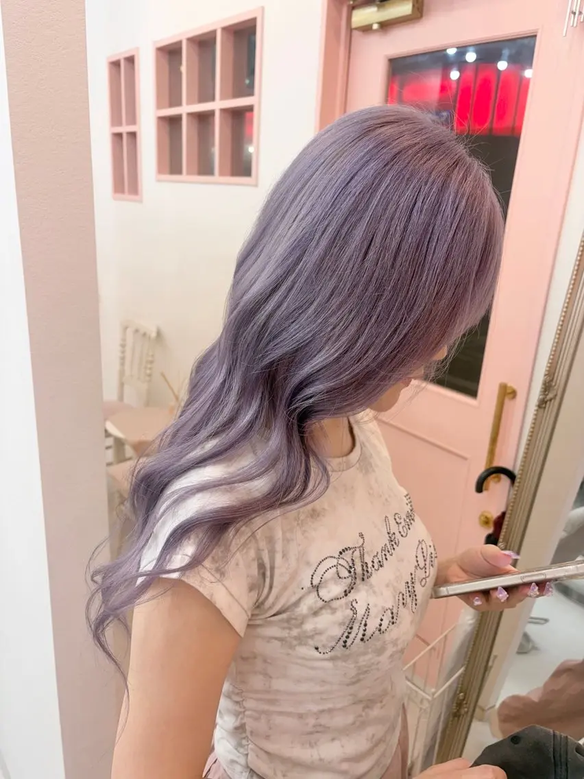 ロング カラー ヘアアレンジ カット ヘアカラー トリートメント 韓国風/艶カラー/ 新宿/山本史奈🎀のヘアスタイル