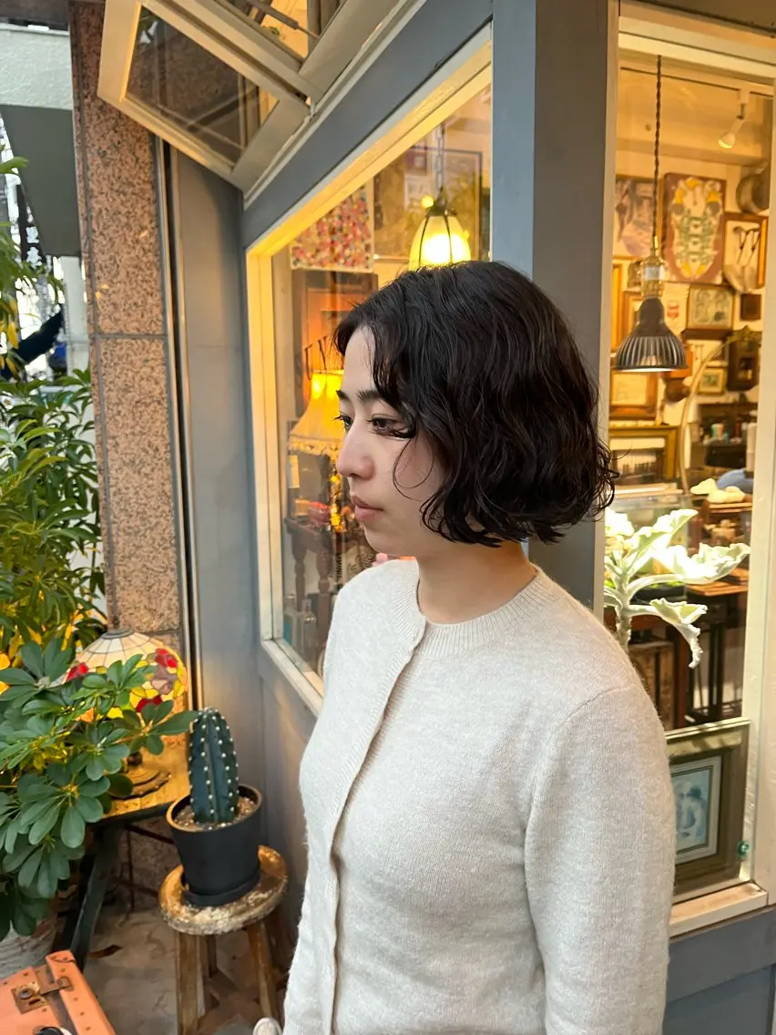 ショート パーマ ボブ カット パーマ ヘッドスパ トレンドパーマ☝️ 🌱ショート/緒方椋のヘアスタイル