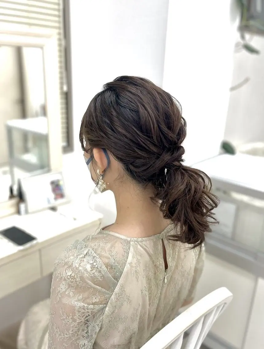 ヘアアレンジ ポニーテール 似合わせヘアメイク 💐オダギリチアキのヘアスタイル