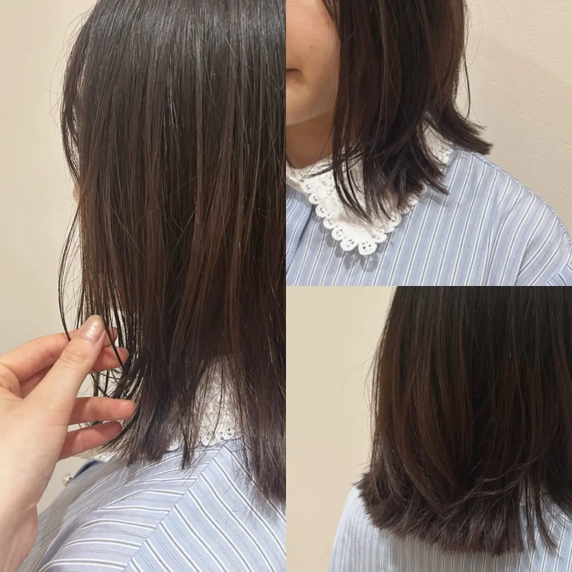 ミディアム 亀澤 瑚奈のヘアスタイル
