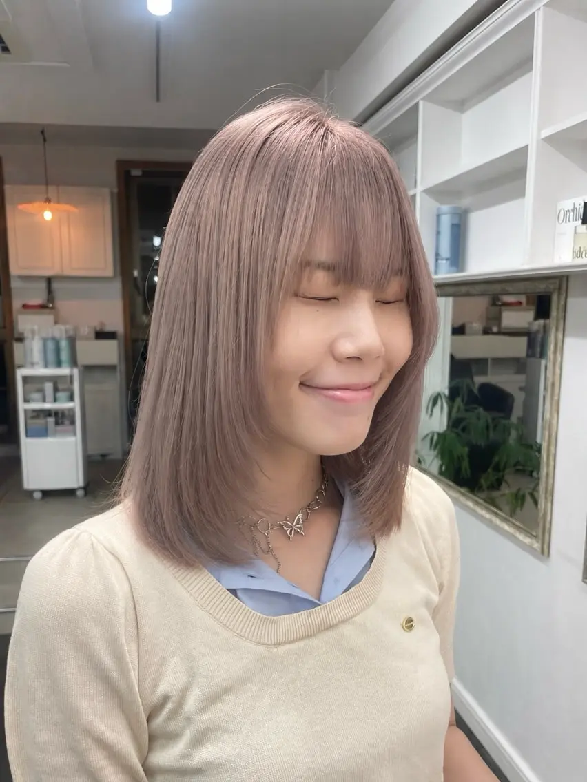 ミディアム ヘアカラー 野町好花 レイヤー/髪質改善のヘアスタイル