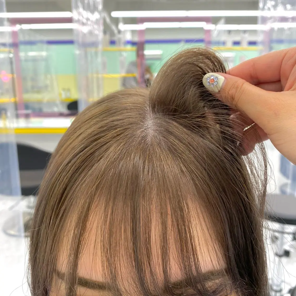 セミロング カラー ヘアアレンジ ヘアカラー トリートメント mai🍑暖色カラー /レイヤー💖のヘアスタイル