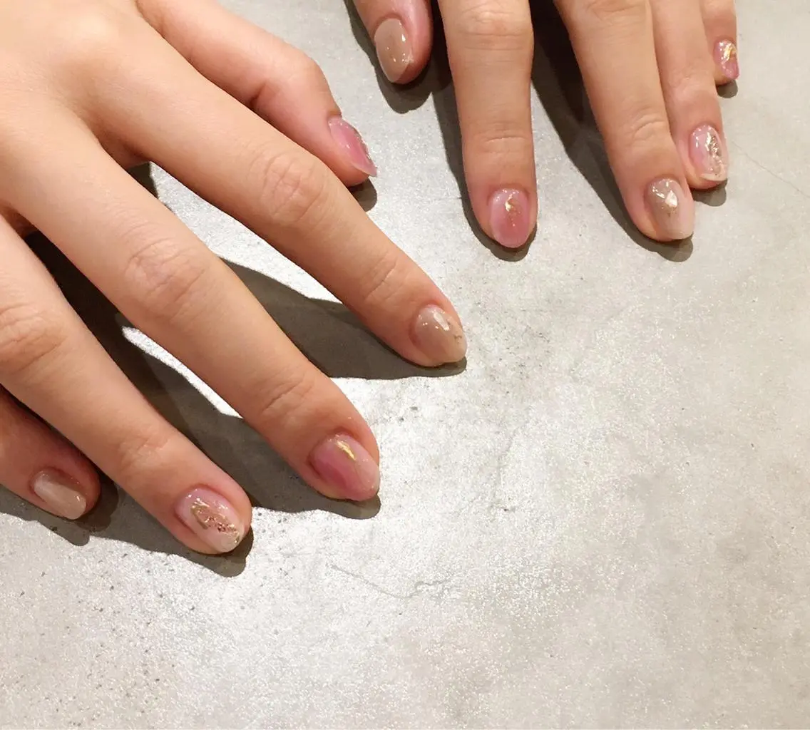 ネイル アートネイル ジェルネイル ニュアンスネイル ピンク ハンドネイル nail salon Soeurのネイルデザイン