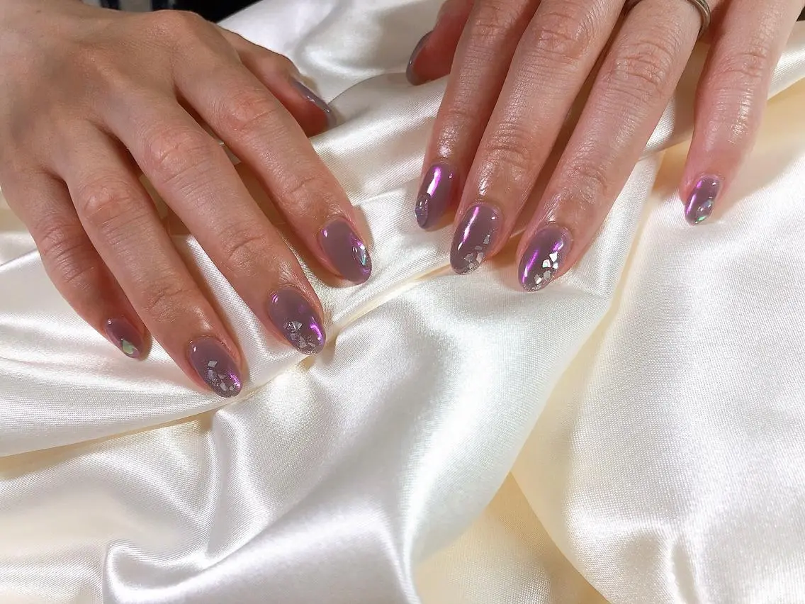 ネイル オーロラネイル kiki nail &brow二子玉川のネイルデザイン