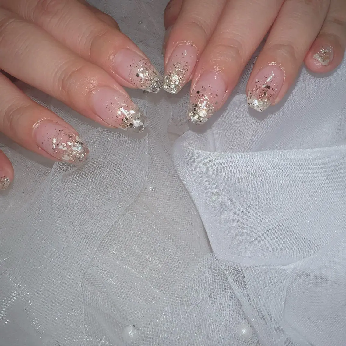 ネイル グラデーション ラメ(グリッター) ラメグラデーション ハンドネイル uli'm. mikiのネイルデザイン