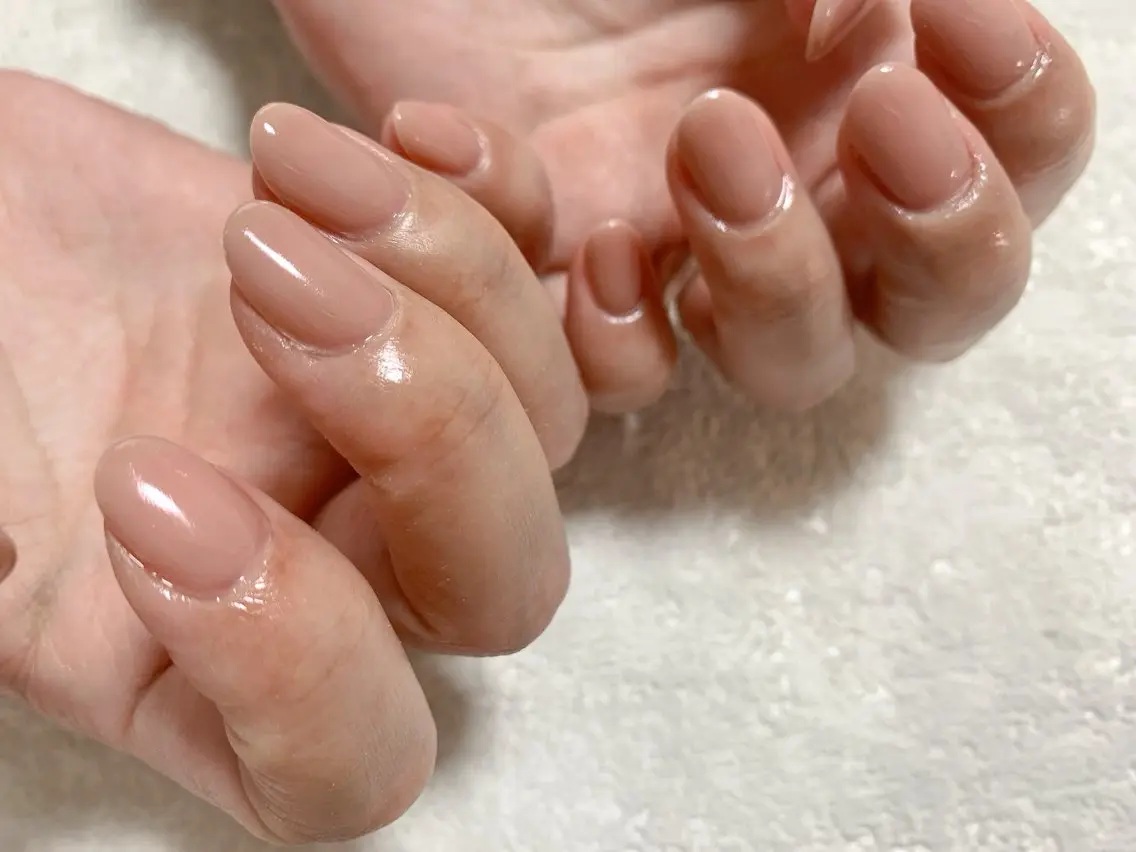 ネイル ジェルネイル 韓国ネイル メンズネイル ワンカラーネイル パラジェル kiki nail たまプラーザのネイルデザイン