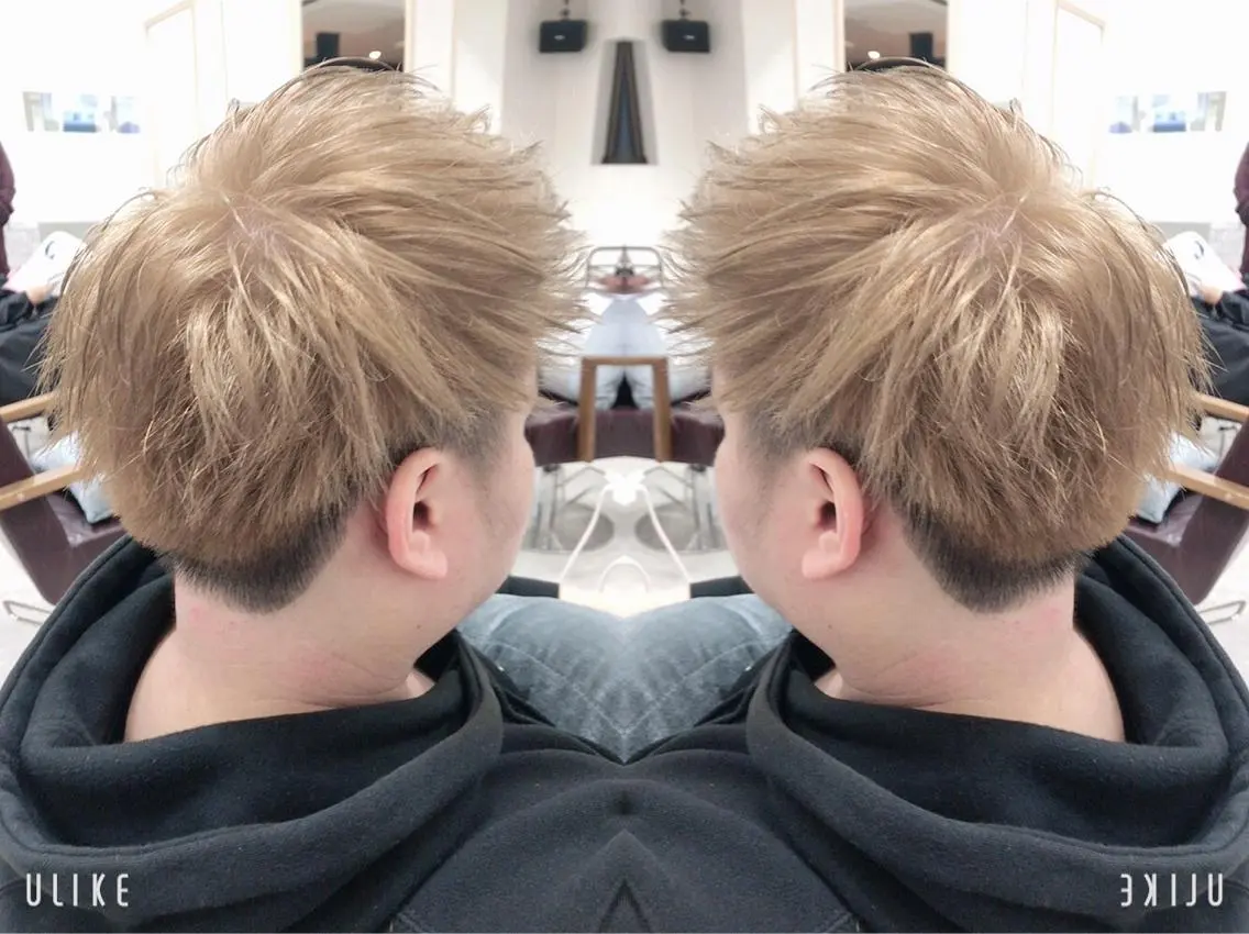 ショート カラー メンズ モヒカン ブロンド 【eimee】 店長✂️TAKUMAのヘアスタイル