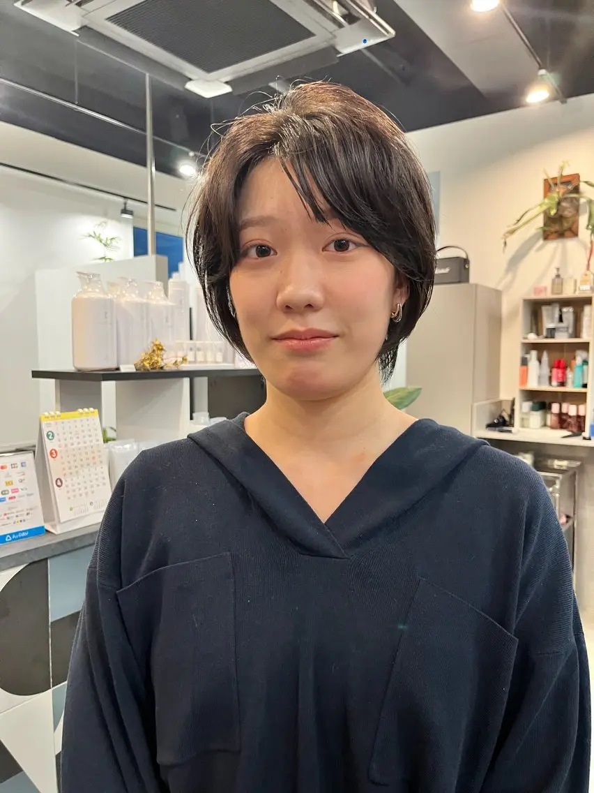 ショート カラー ショートレイヤー レイヤーカット ショートヘア カット ヘアカラー dogstar小林諒 パーマ/レイヤーのヘアスタイル