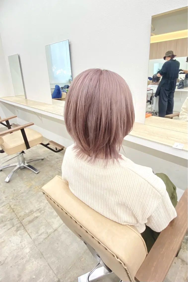 ミディアム カラー カット ヘアカラー トリートメント BOB🌟ハイトーン /ブリーチ/TAKUのヘアスタイル