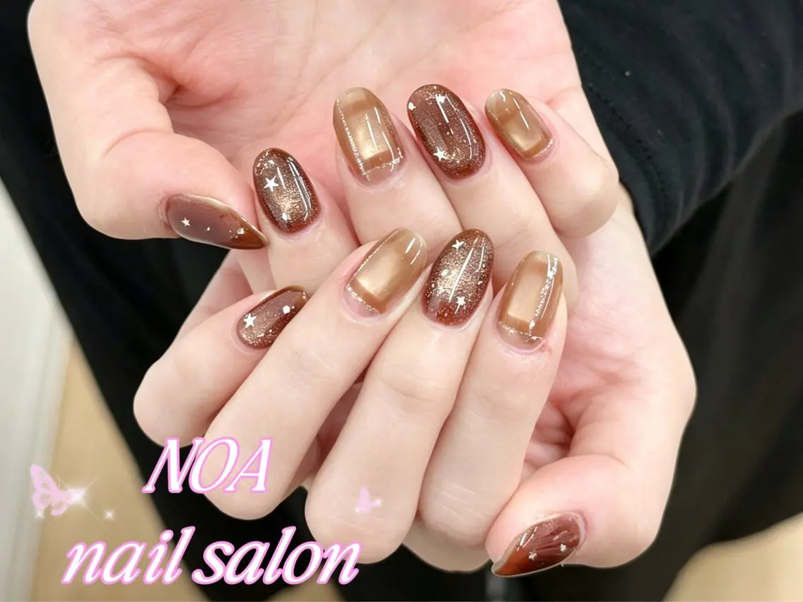 ネイル 長さ出し フレンチネイル ジェルネイル ガーリー キラキラネイル ハンドネイル Noa Nail みつきのネイルデザイン
