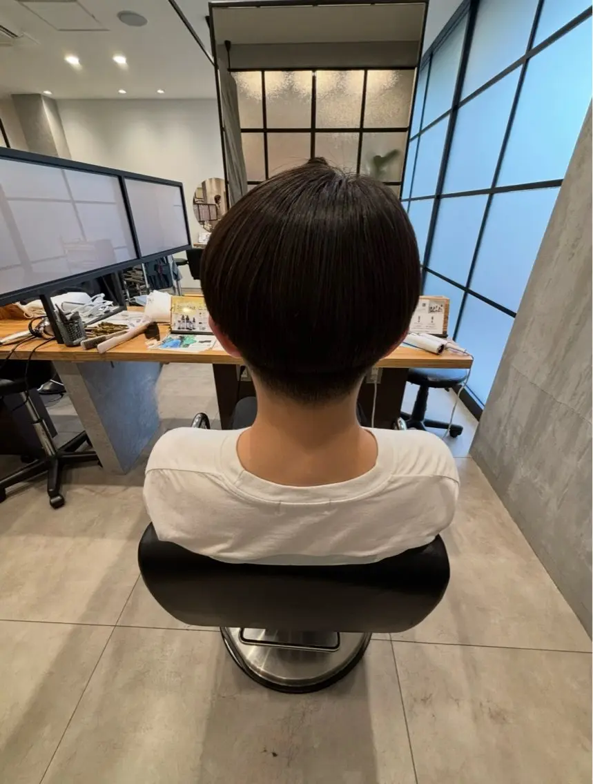ショート カット 縮毛矯正 馬場 一輝のヘアスタイル