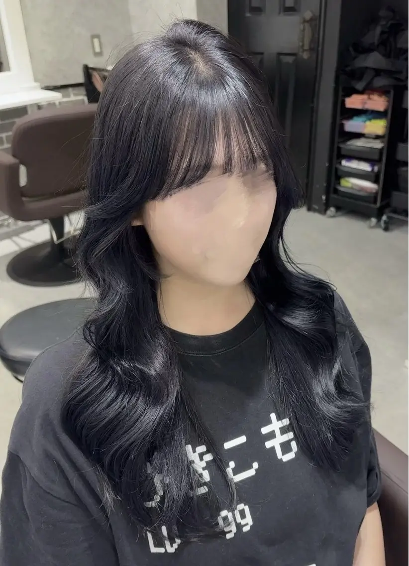 ロング 髪質改善 トリートメント カット ヘアカラー トリートメント あい❤︎ /髪質改善/韓国巻きのヘアスタイル