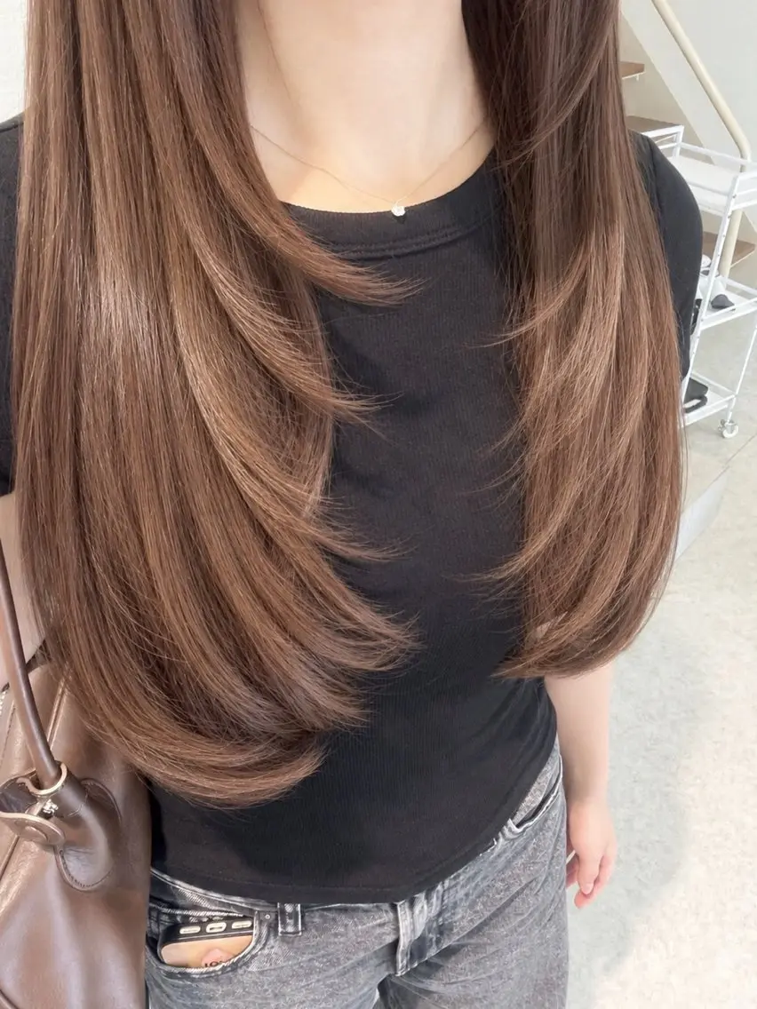 ロング ハッシュカット ロング カット 上越/Lazo/ Honohaのヘアスタイル