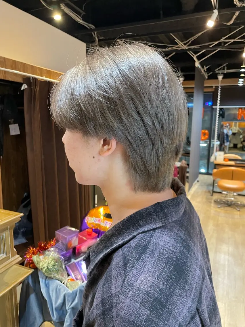 ショート カラー ベージュカラー ブリーチ 髪質改善/ブリーチ 田代 龍我のヘアスタイル