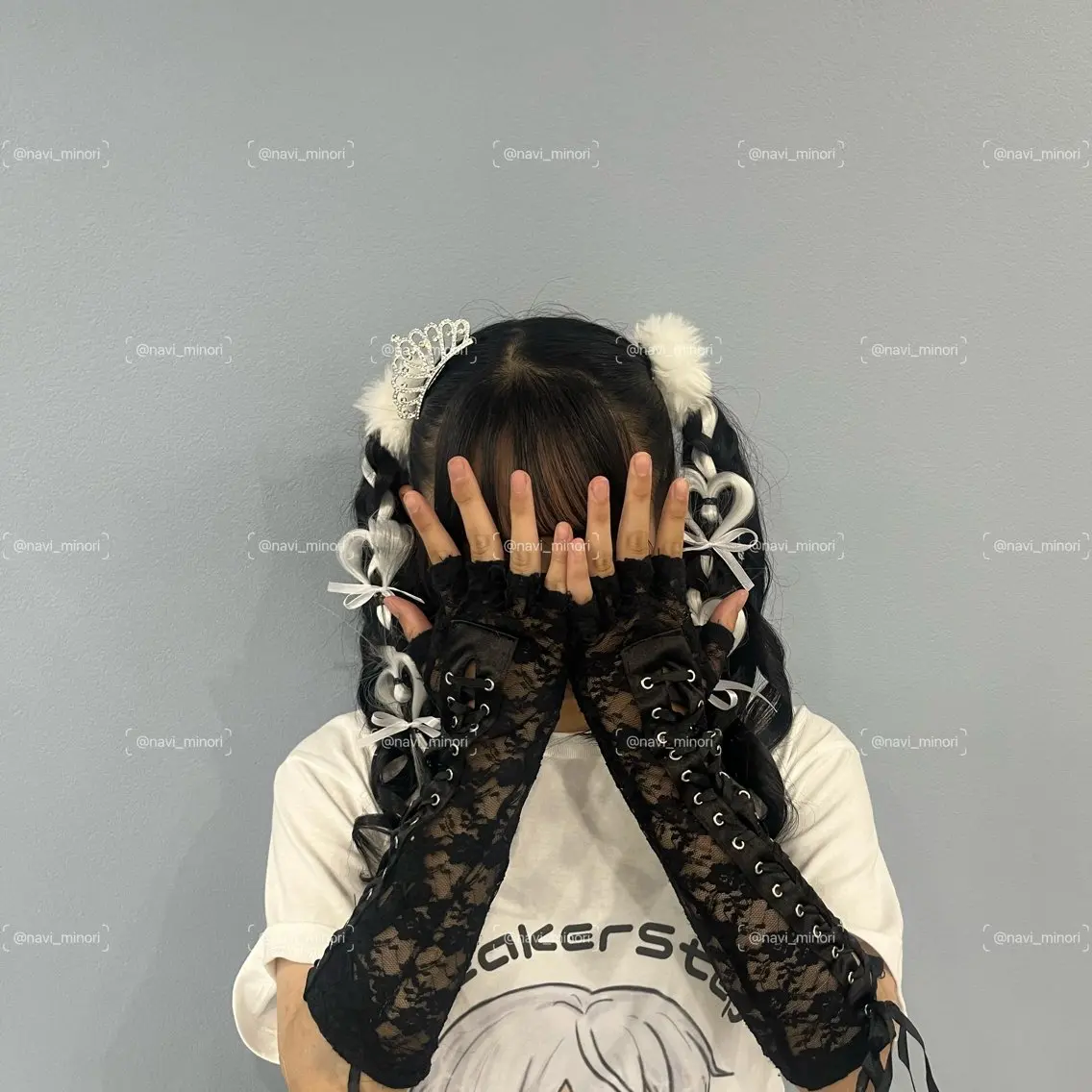 セミロング ヘアアレンジ ツインテール エクステ ヘアセット Hairset minoriのヘアスタイル