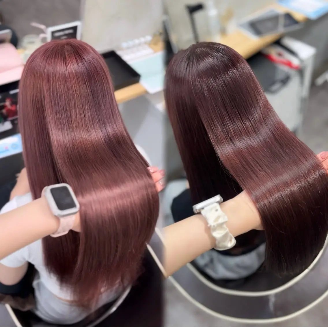 ロング カラー ヘアカラー 暖色🤍上品カラー 𝐚𝐤𝐢𝐡𝐚のヘアスタイル