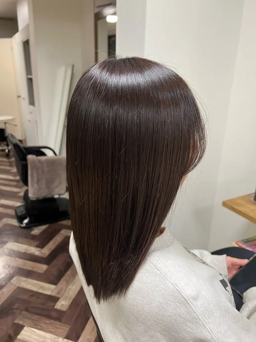 ロング 髪質改善/マツパ 垢抜け透明カラー衣笠のヘアスタイル
