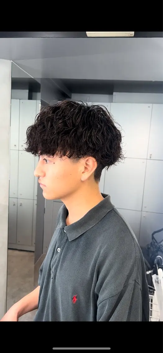 ショート パーマ メンズ 波巻きパーマ 松下 友希 【fifth】のヘアスタイル