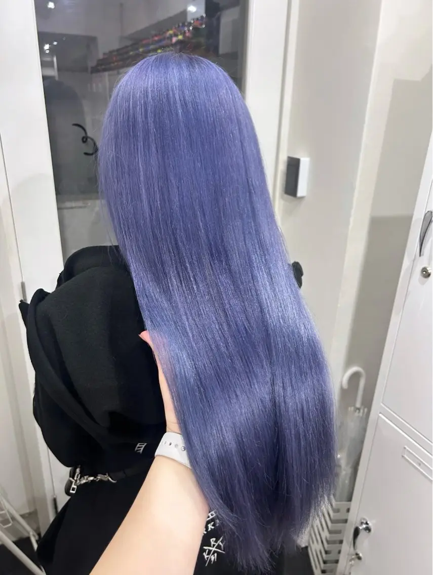 ロング パープルカラー 🎀ブリーチ×艶髪 🎀 ♡さや♡のヘアスタイル