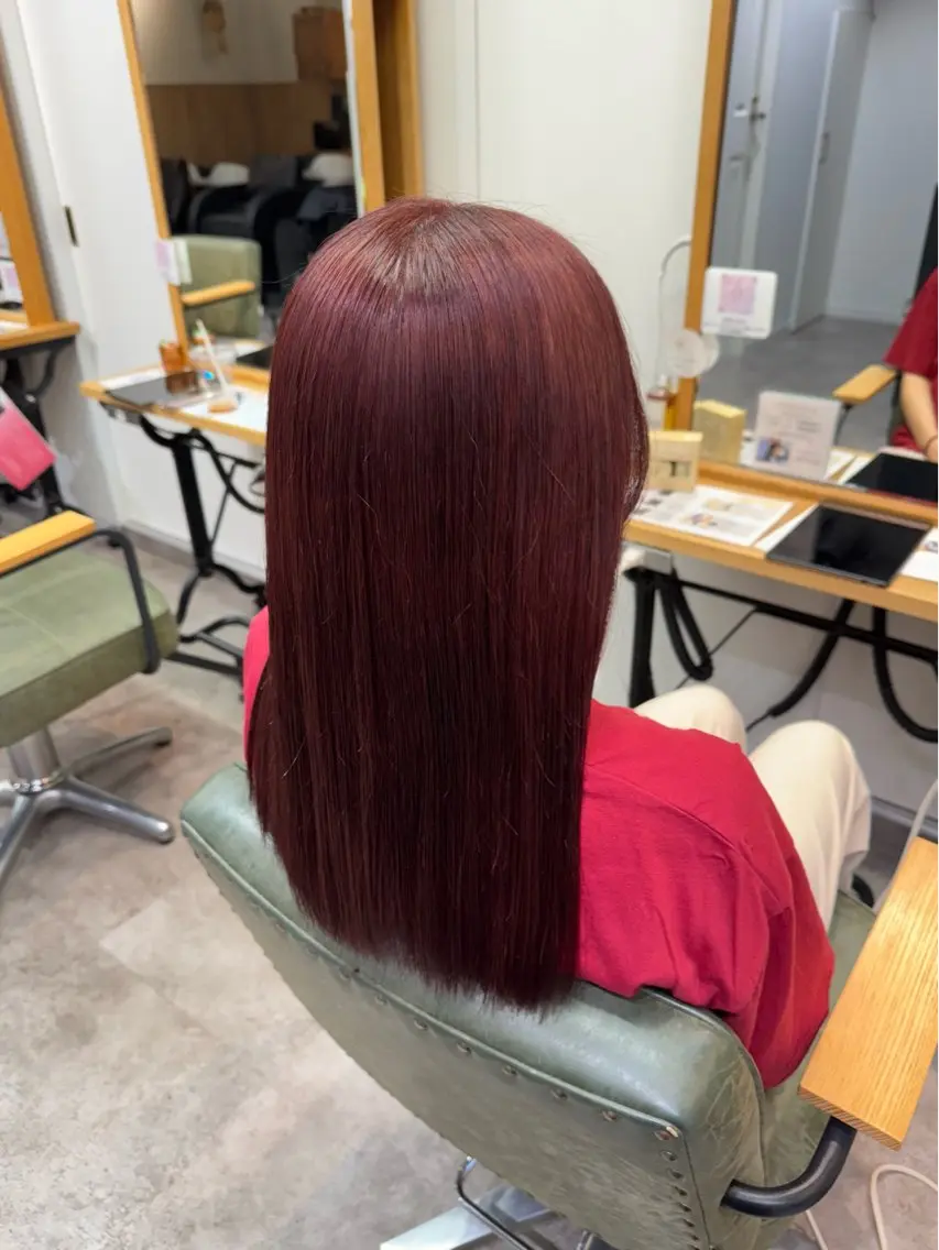 セミロング カラー ヘアカラー トリートメント 縮毛矯正/エクステ /艶カラー/ひふみのヘアスタイル