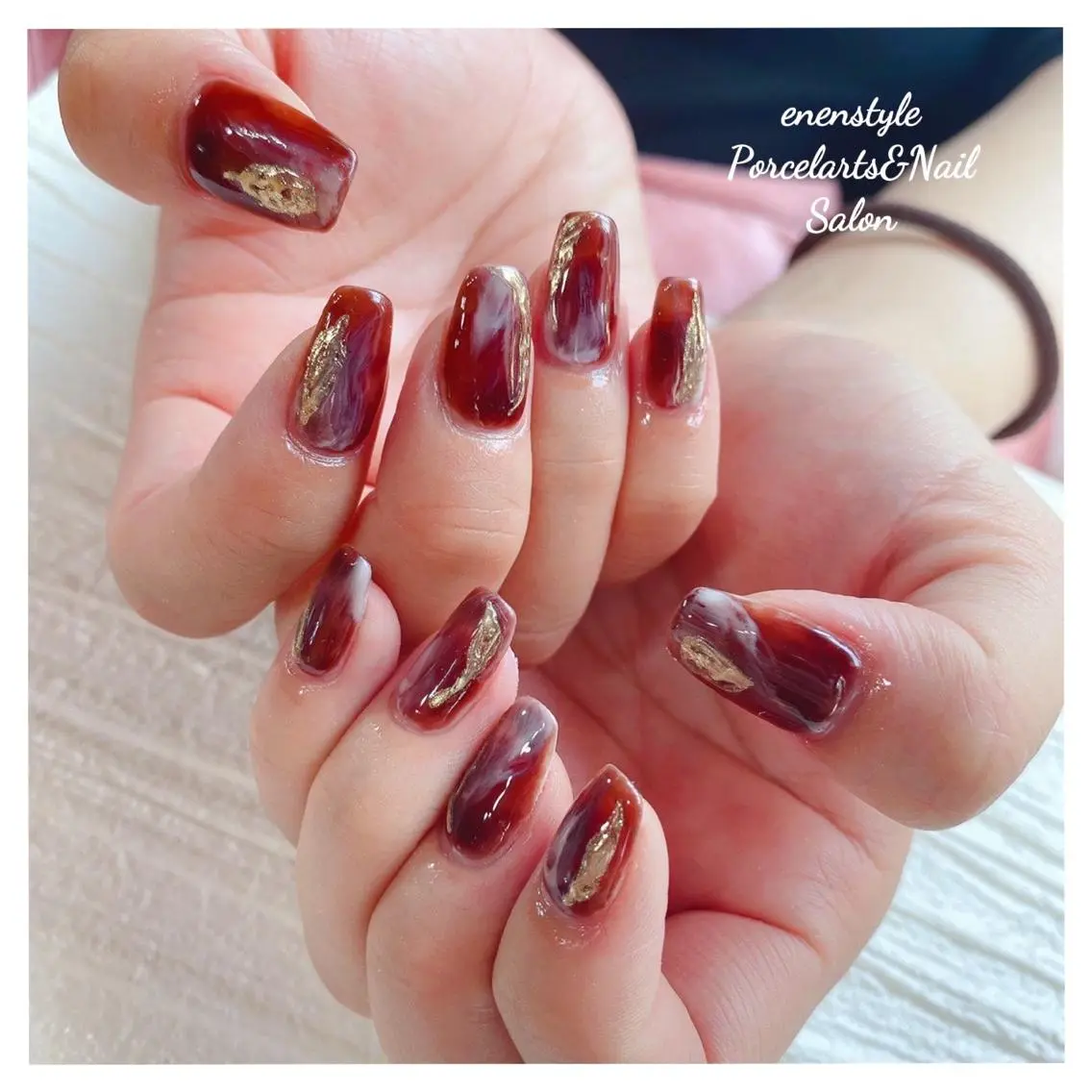 ミディアム ネイル 🐾enen style 🐾のネイルデザイン
