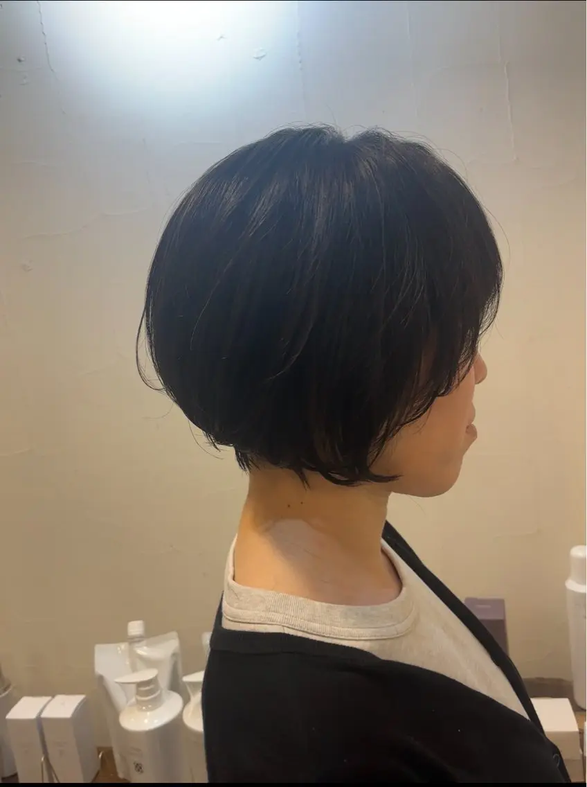 ショート くびれヘア 似合わせカット ショートヘア 自然な矯正/ 小顔カット/森彪真のヘアスタイル