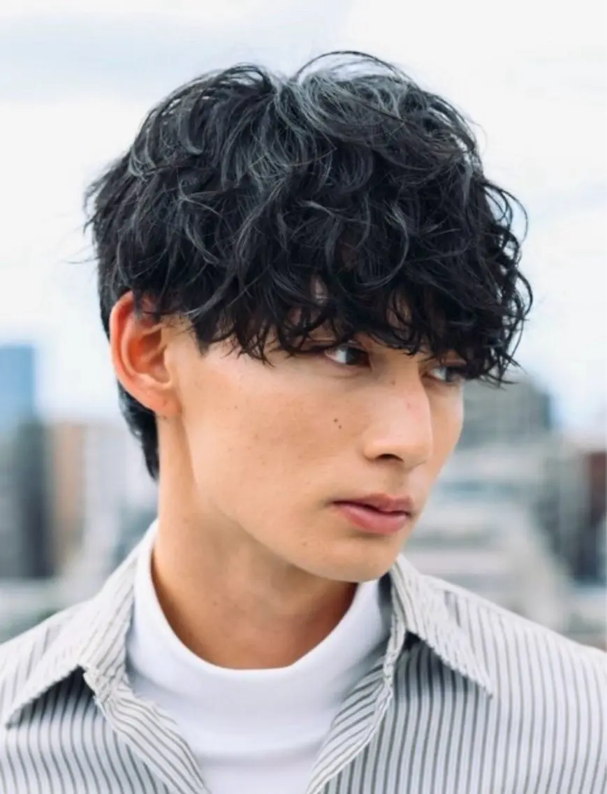 ショート パーマ メンズ カット パーマ fifthパーマ特化 ユウリのヘアスタイル
