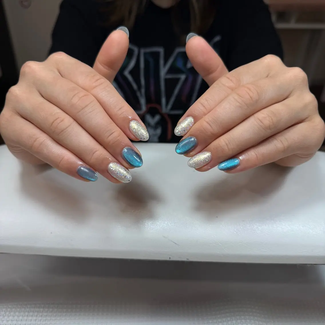 ネイル チークネイル フレンチネイル グラデーション 韓国ネイル マグネットネイル Hana Nailのネイルデザイン