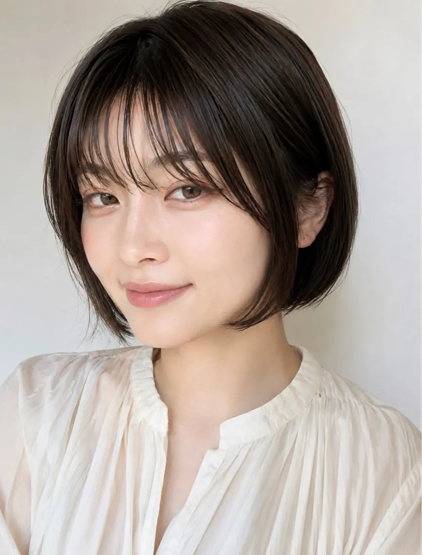 ショート ボブ カット 田中 巧のヘアスタイル