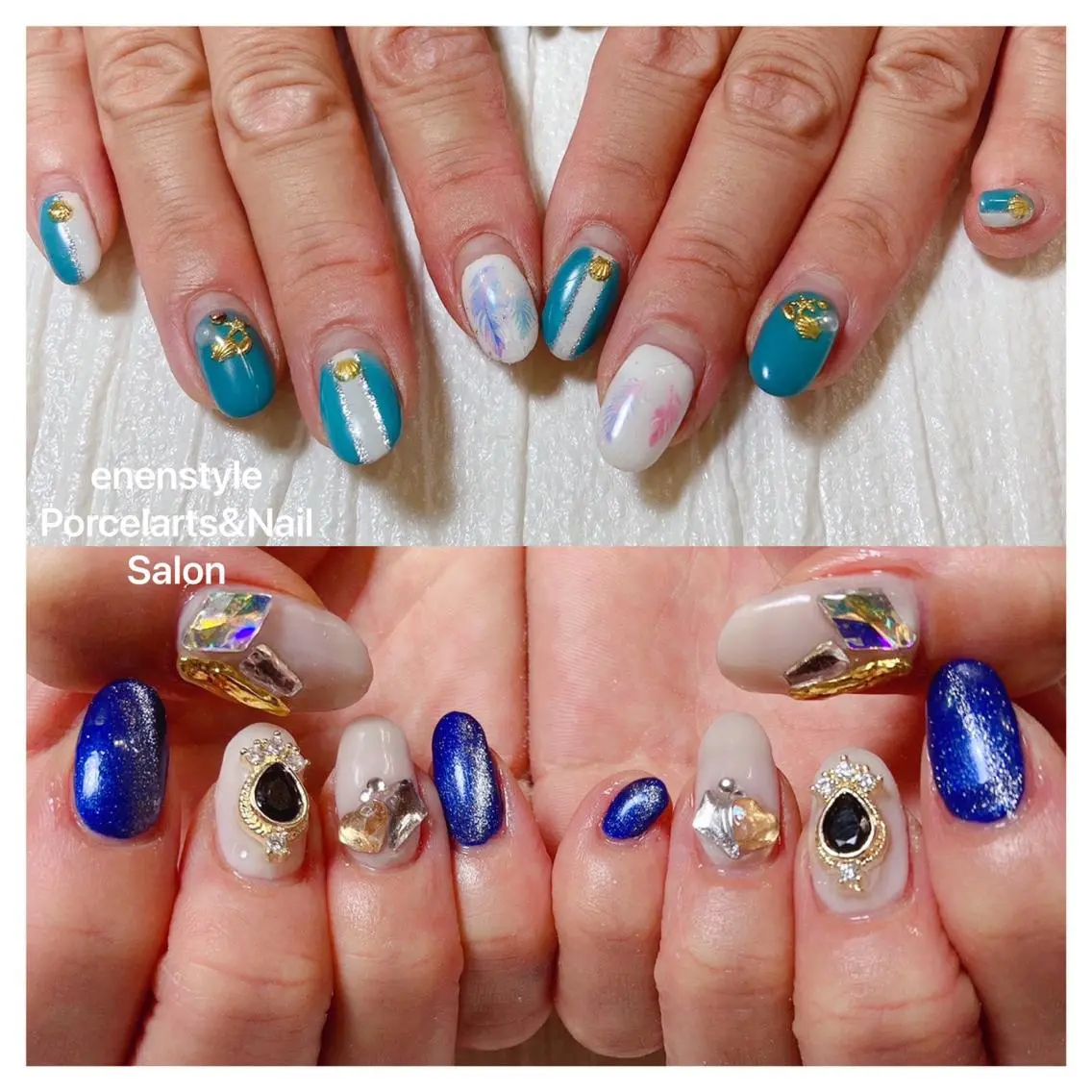 ミディアム ネイル 🐾enen style 🐾のネイルデザイン