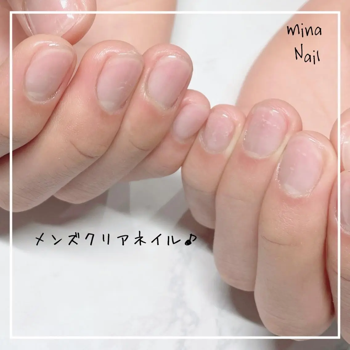 ネイル クリアネイル ジェルネイル メンズネイル mina Nailのネイルデザイン