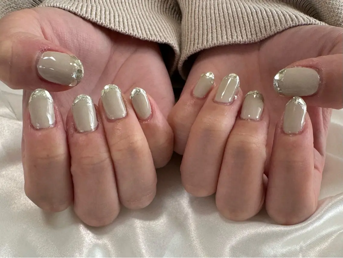 ネイル フレンチネイル ガラスフレンチ Cherie🫧 🌿NAOMIのネイルデザイン