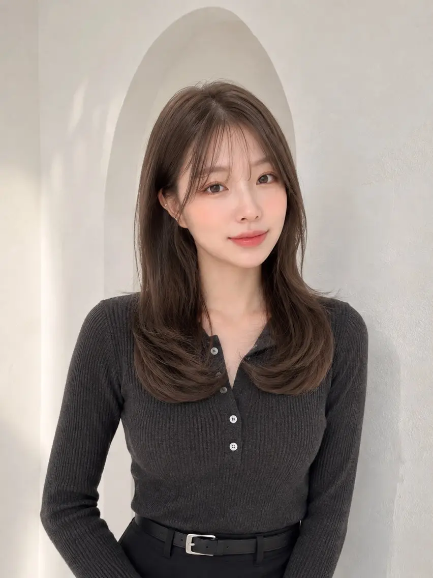セミロング カラー カット ヘアカラー トリートメント モテ🤍トレンドヘア /新宿/ワカナのヘアスタイル