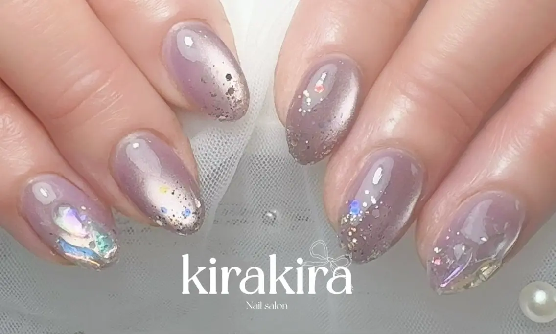 ネイル フットネイル グラデーション キラキラネイル シンプルネイル Kirakira Nail salonのネイルデザイン