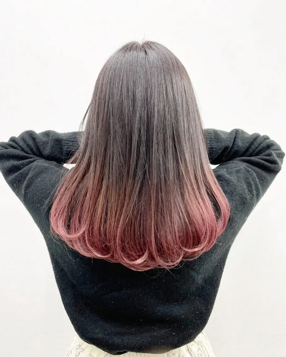 ミディアム カラー ヘアカラー トリートメント ⭐️無料！カット モデル募集⭐️夕貴のヘアスタイル