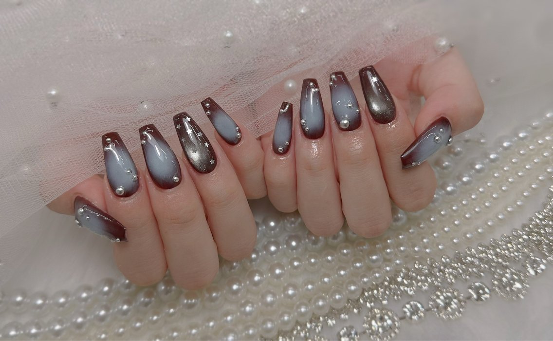ネイル アートネイル ジェルネイル 韓国ネイル ニュアンスネイル ハンドネイル Luna Nail.Novaのネイルデザイン