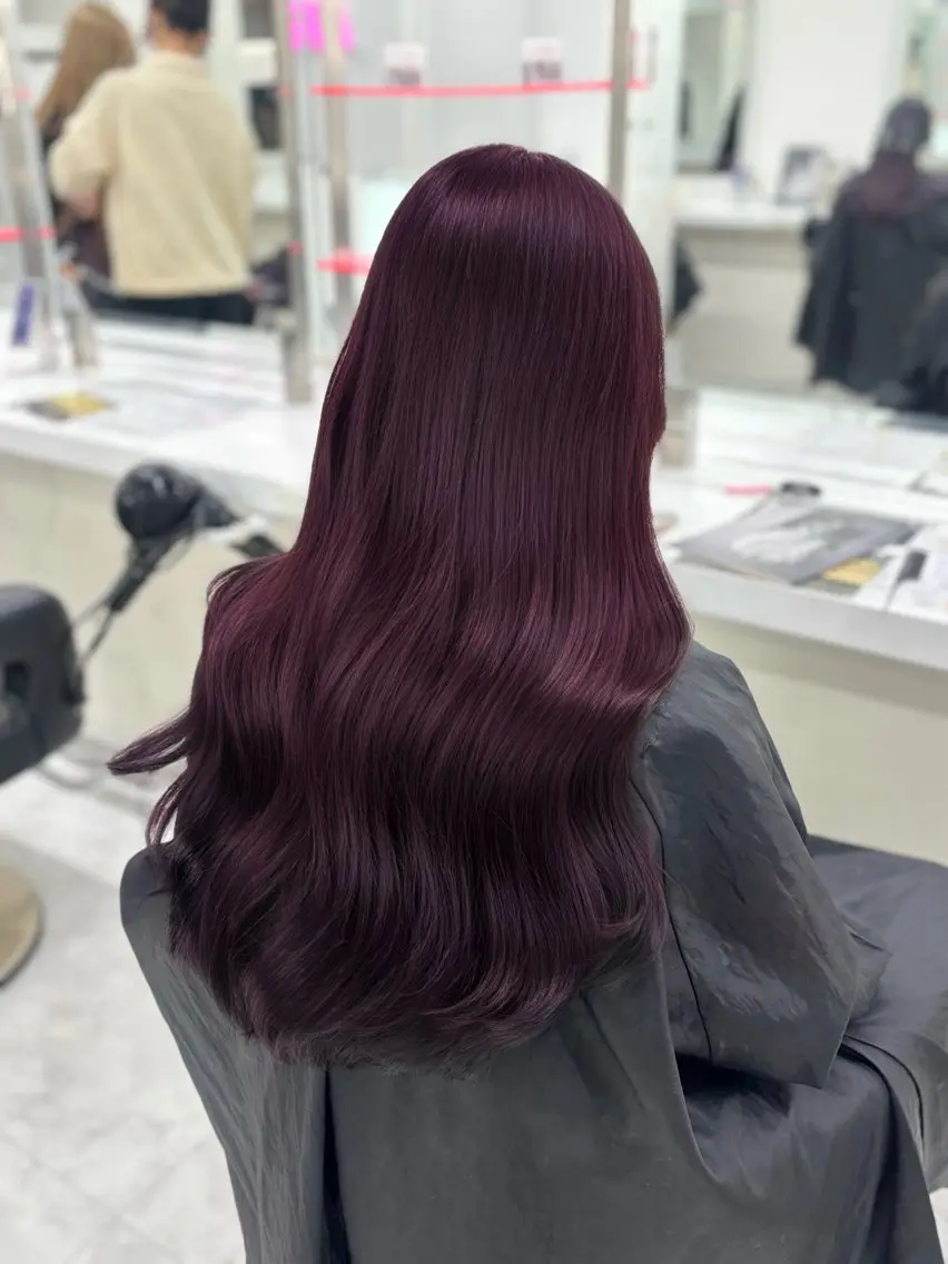 ロング ヘアカラー 🎀暖色カラー🎀 韓国ヘア まなかのヘアスタイル