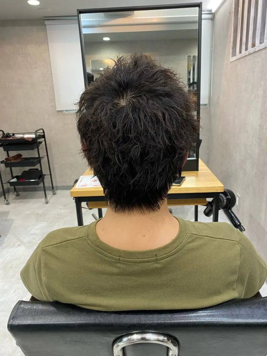 ショート パーマ メンズ メンズウルフカット ウルフカット カット パーマ 🐉『メンズ美容師』 吉田龍星🐉のヘアスタイル