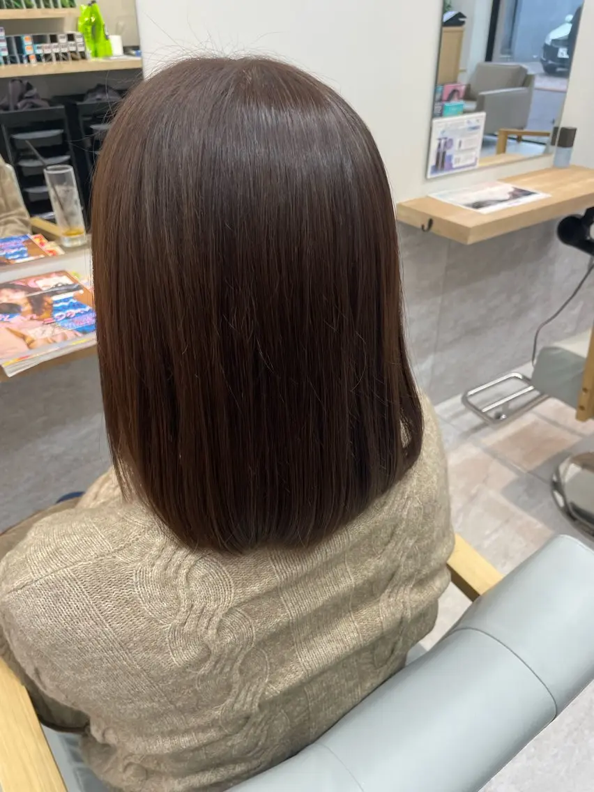 ミディアム カラー 🍀あんず Nosh/博多のヘアスタイル