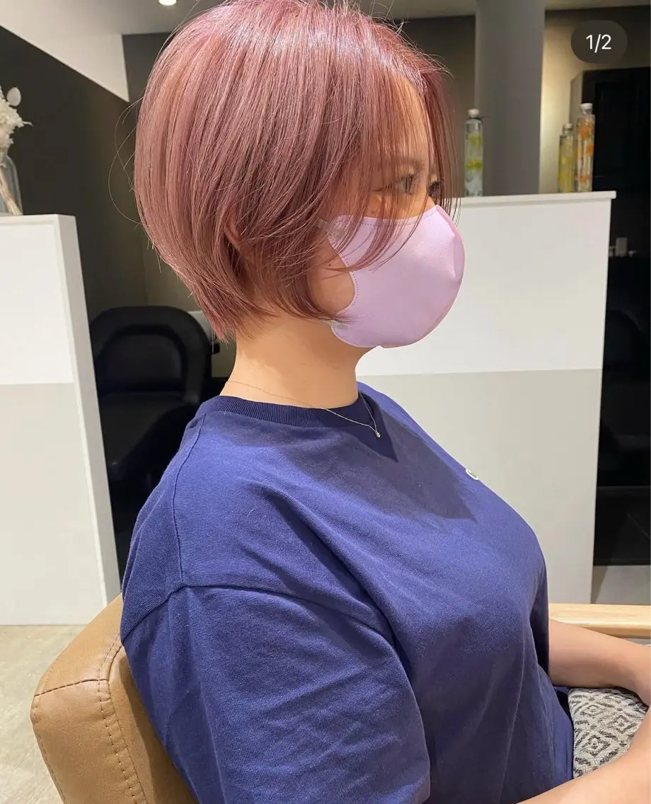 ショート 梅田🫧透明感カラー /小顔レイヤー/未来のヘアスタイル