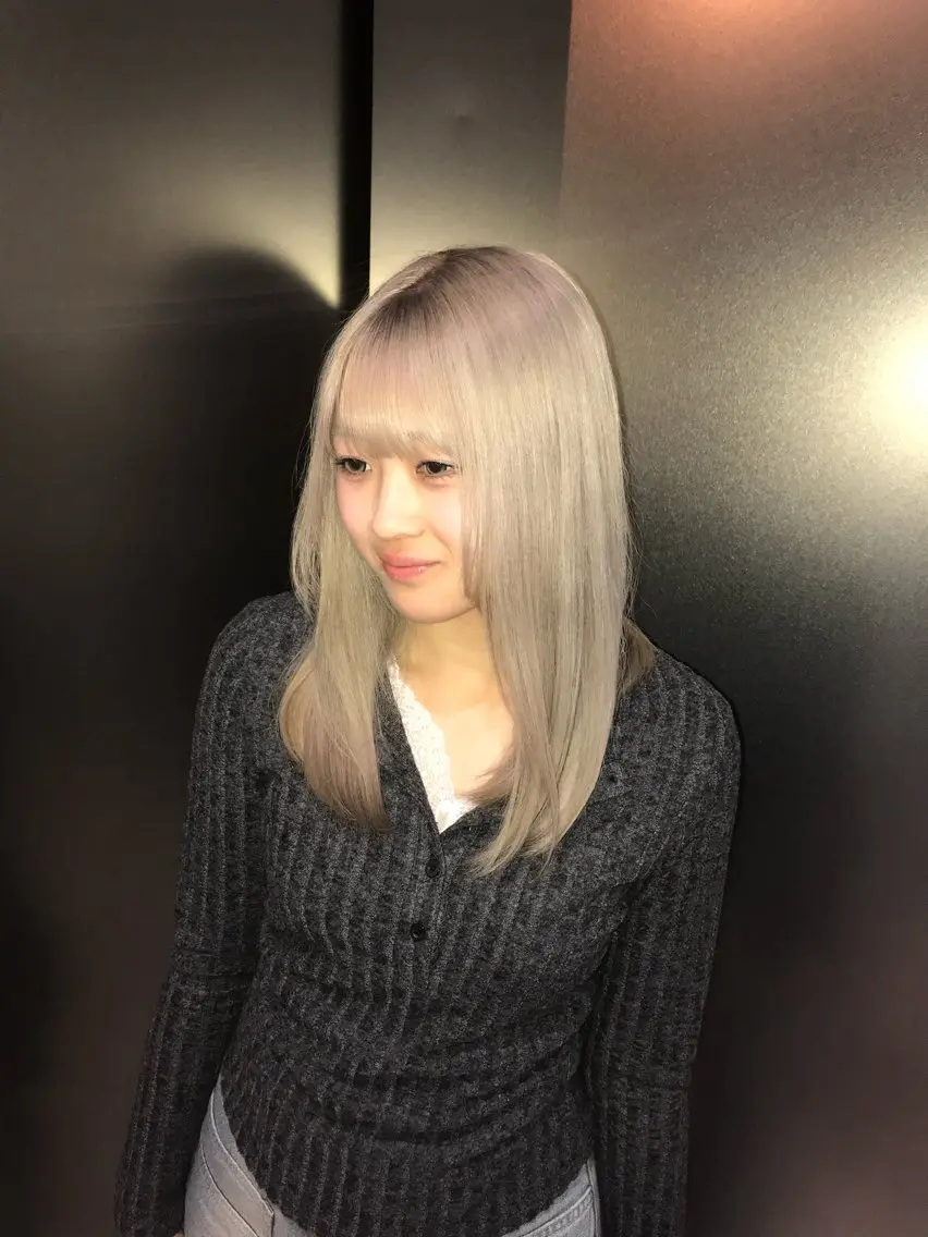 ロング カラー ヘアアレンジ ヘアカラー トリートメント ハッシュカット/ ミルクティー/ みうのヘアスタイル