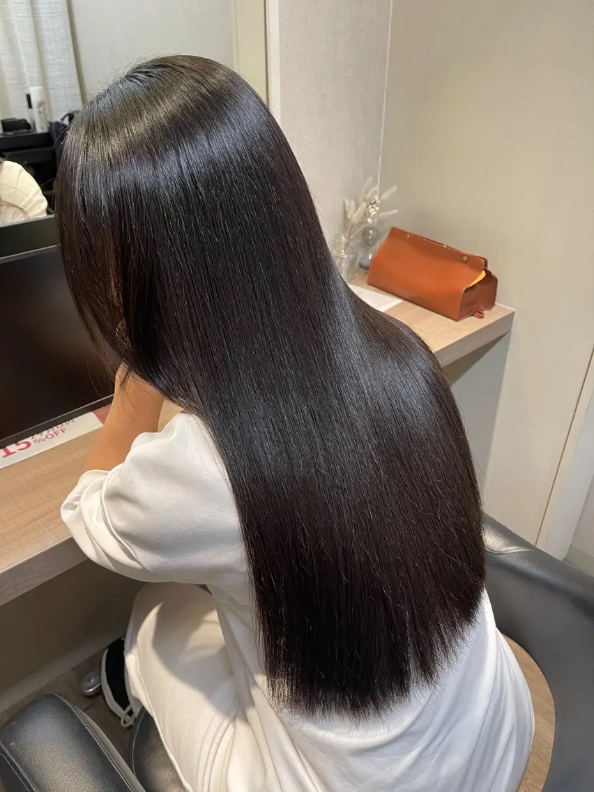 ロング カット 縮毛矯正 トリートメント ANDIAMO SAKAE🍁楓のヘアスタイル