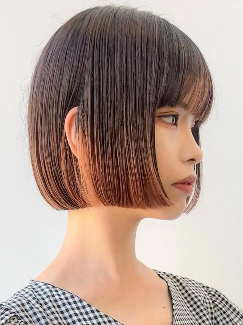 ショート カラー カット ⭐️似合わせボブ ⭐️かえでのヘアスタイル