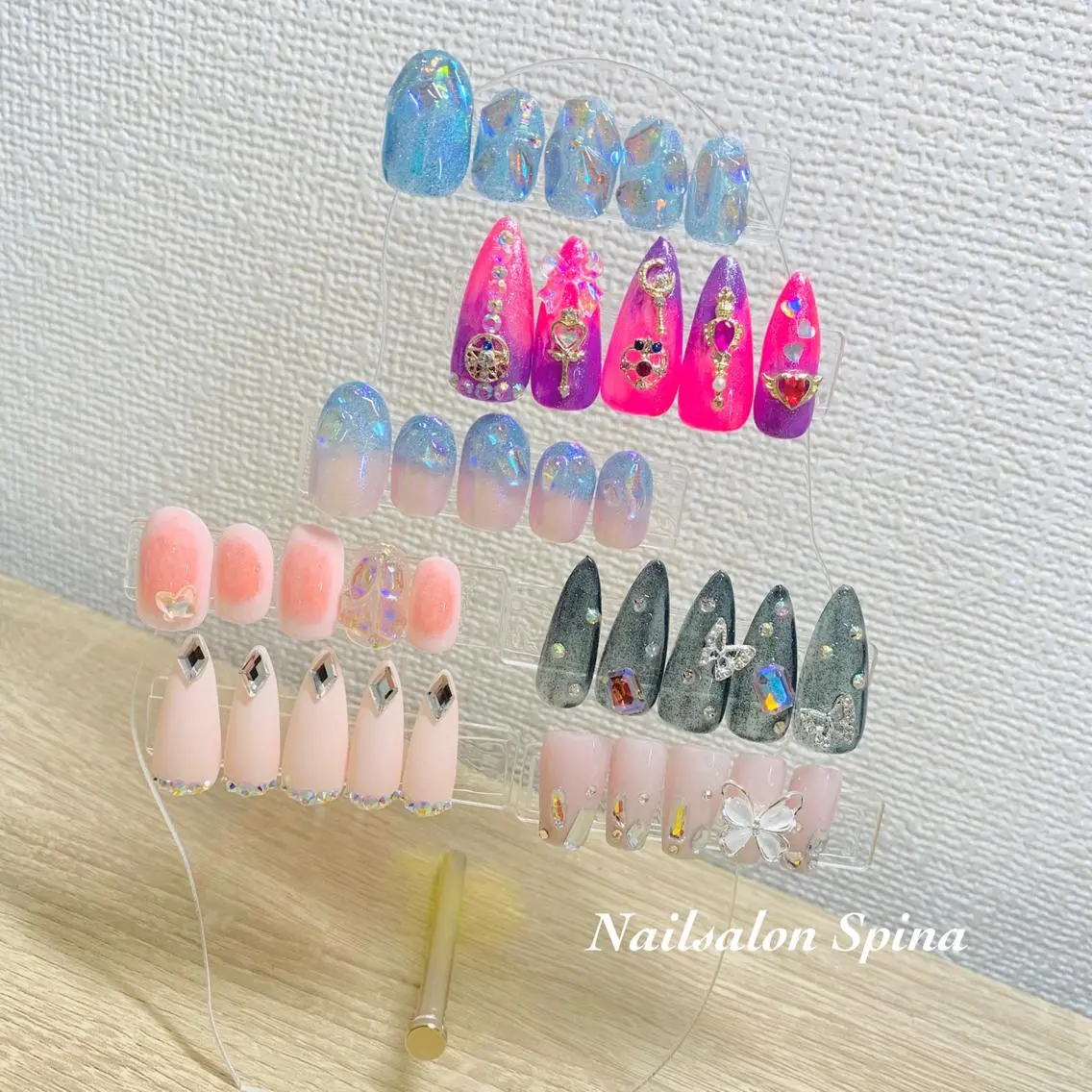 ネイル ジェルネイル 韓国ネイル パラジェル ワンホンネイル Nailsalon Spina 琴美のネイルデザイン