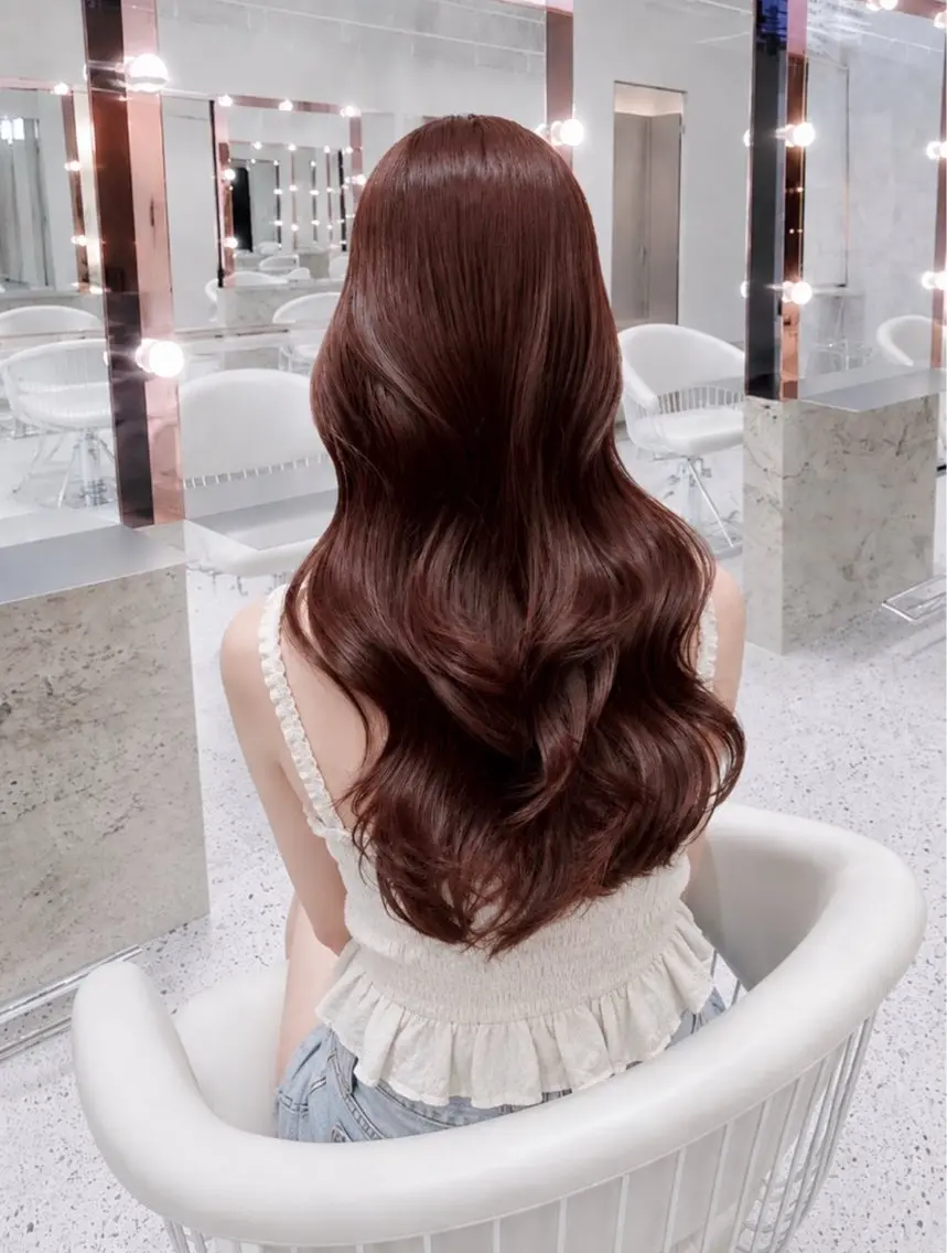 ロング カラー ヘアカラー トリートメント 韓国ヘア/ 愛香🎀🪽のヘアスタイル